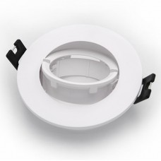 Σποτ Στρογγυλό Χωνευτό Κινητό Πλαστικό Λευκό 21-0430910